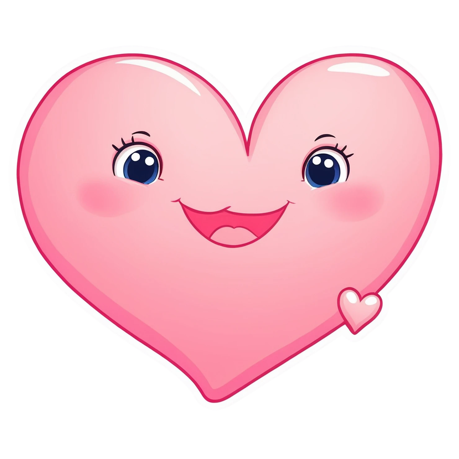 heart cute sticker isolated on transparent background #18541