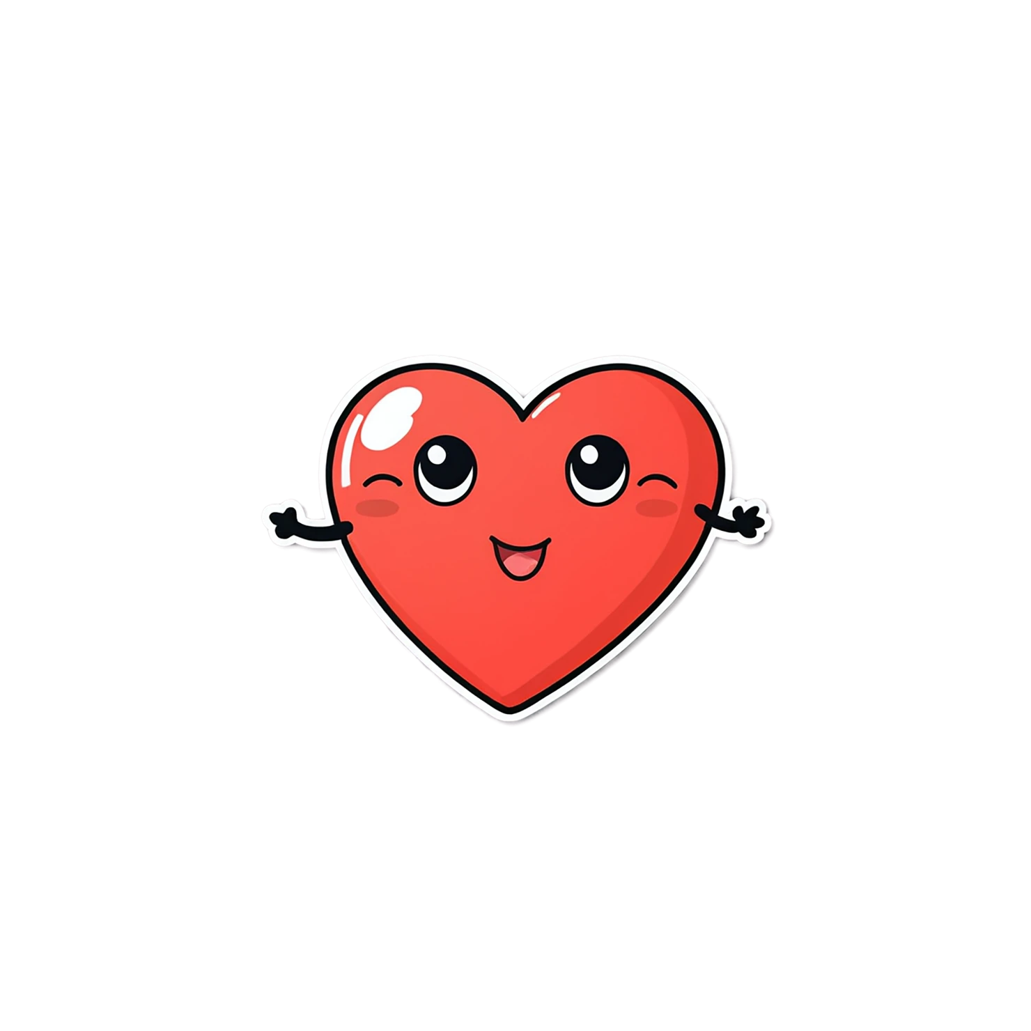 heart cute sticker isolated on transparent background #18542