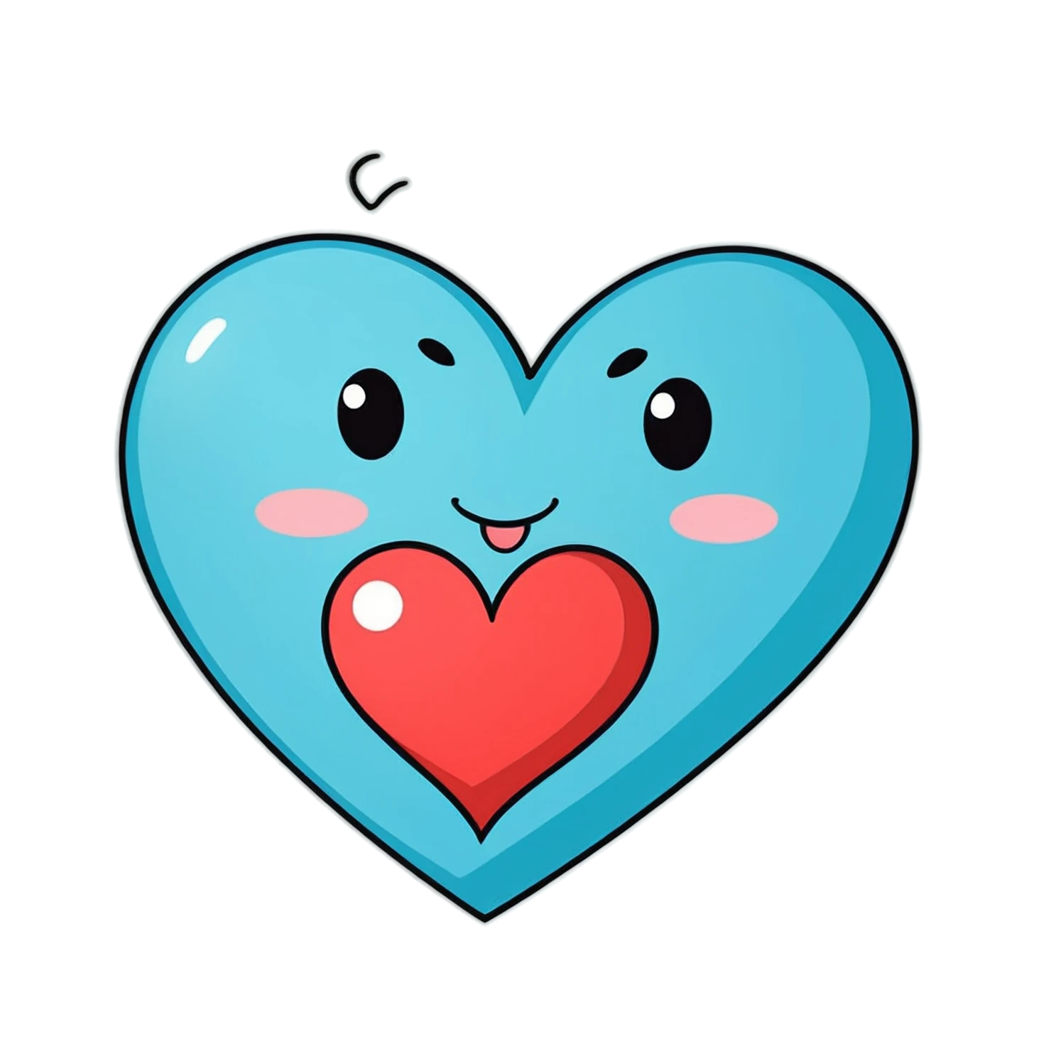 heart cute sticker isolated on transparent background #18543