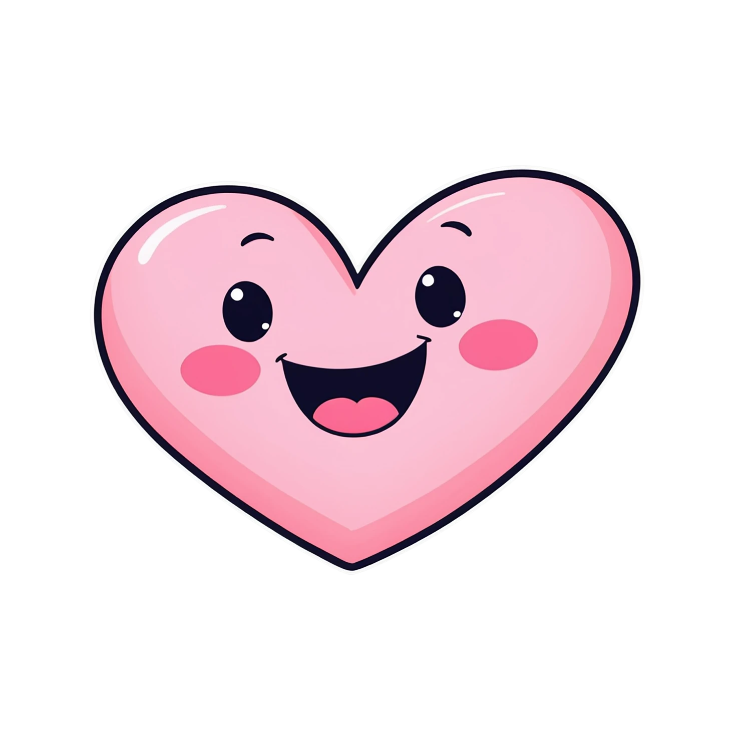 heart cute sticker isolated on transparent background #18544
