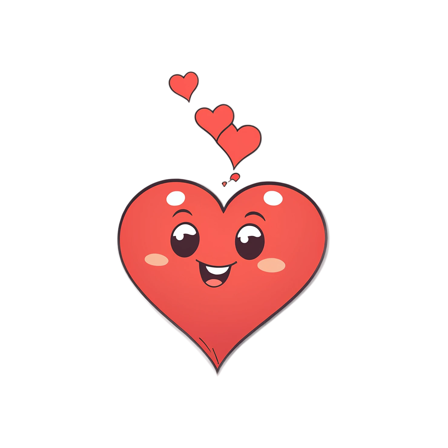 heart cute sticker isolated on transparent background #18547