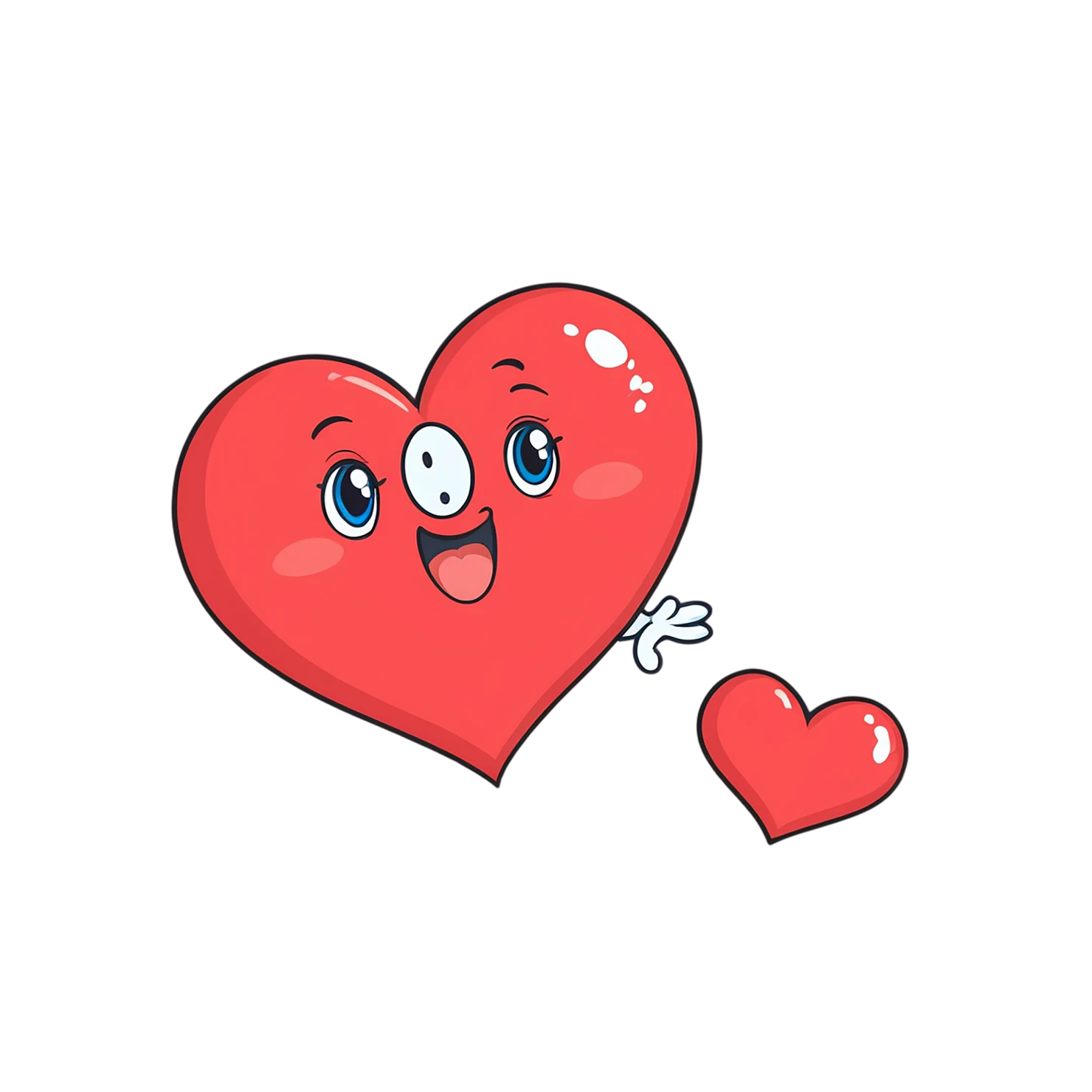 heart cute sticker isolated on transparent background #18554