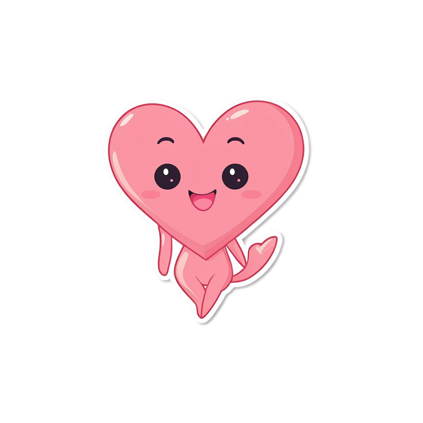heart cute sticker isolated on transparent background #18555