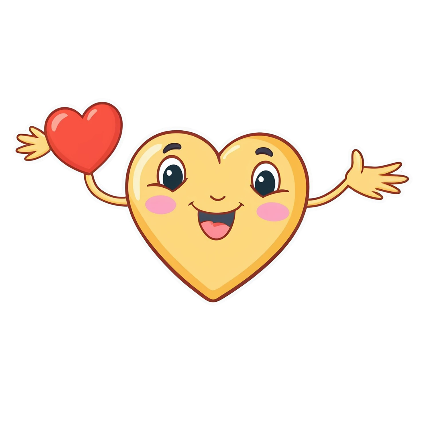 heart cute sticker isolated on transparent background #18556