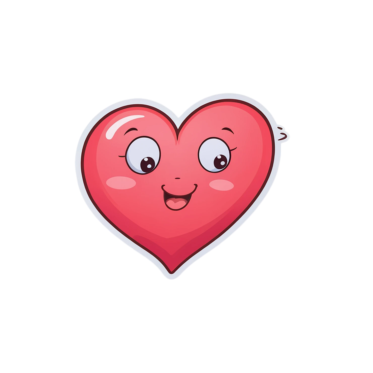 heart cute sticker isolated on transparent background #18562