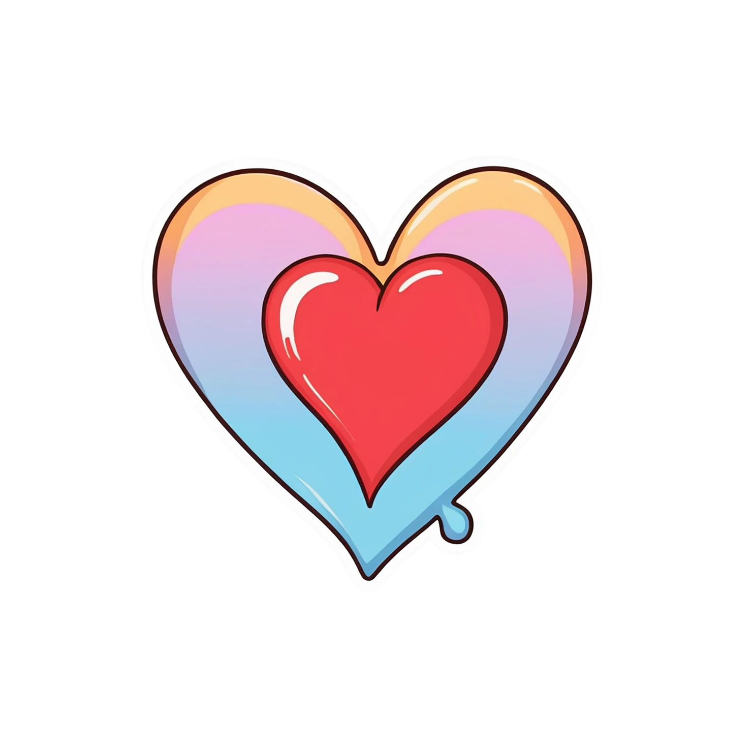 heart cute sticker isolated on transparent background #18569