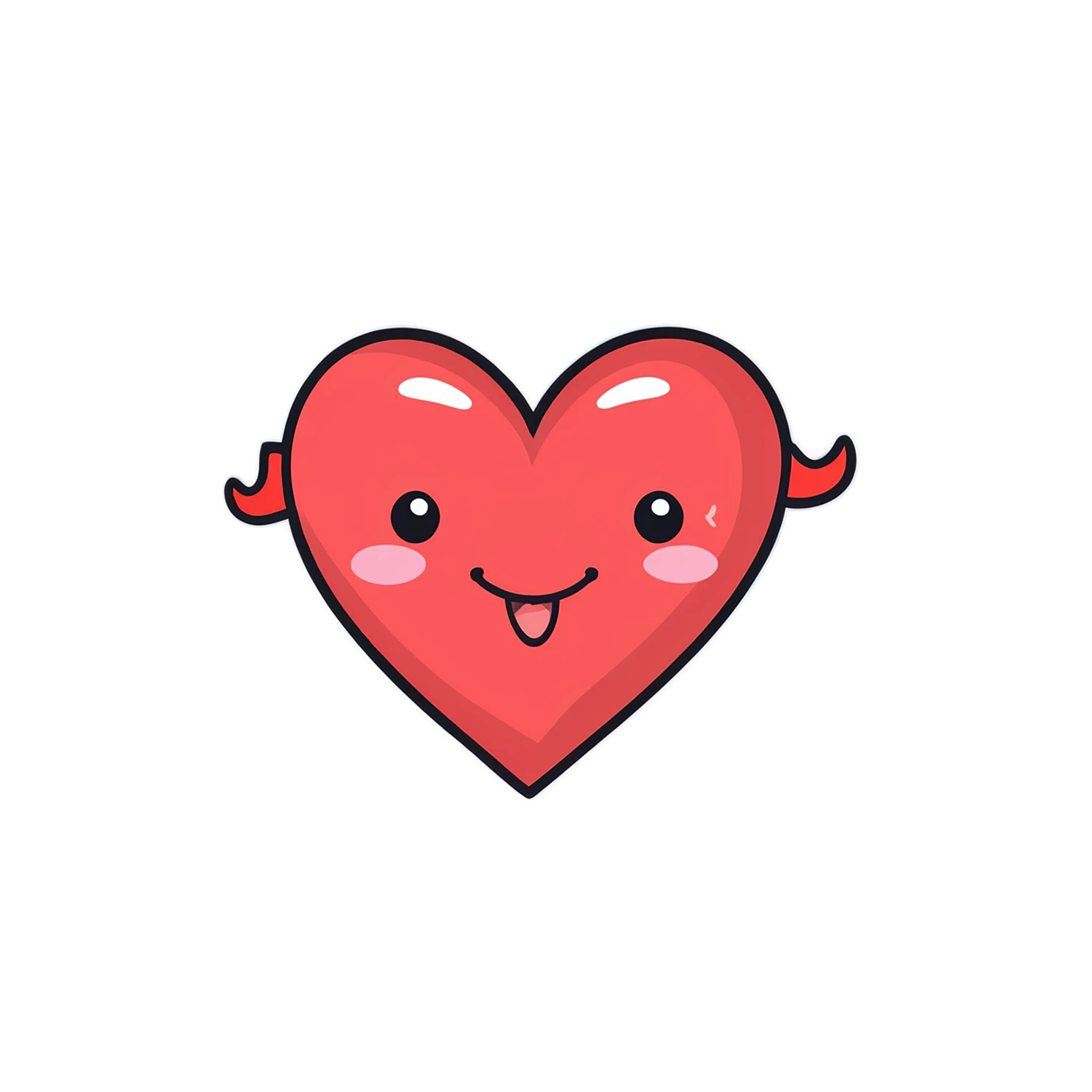 heart cute sticker isolated on transparent background #18580