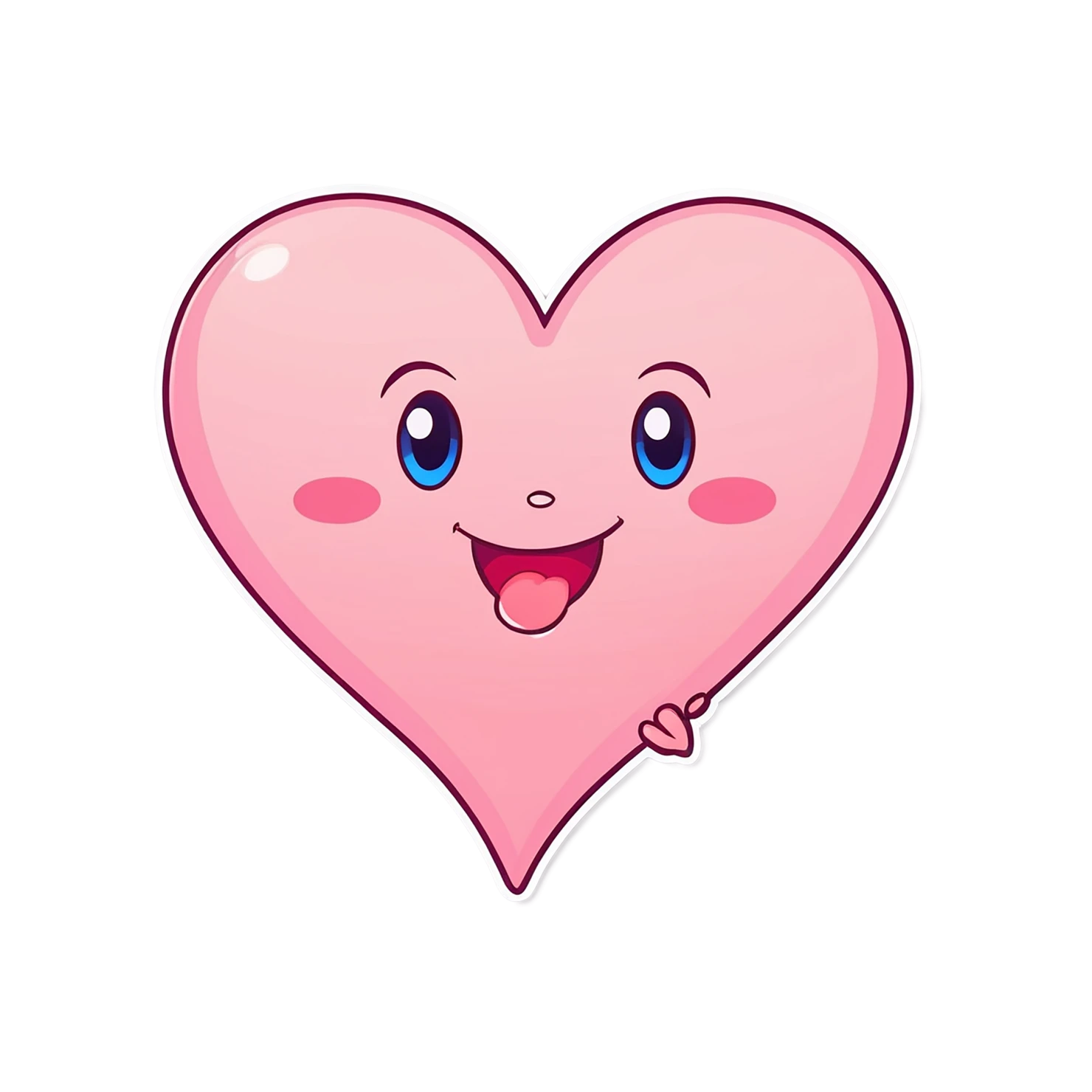 heart cute sticker isolated on transparent background #18585