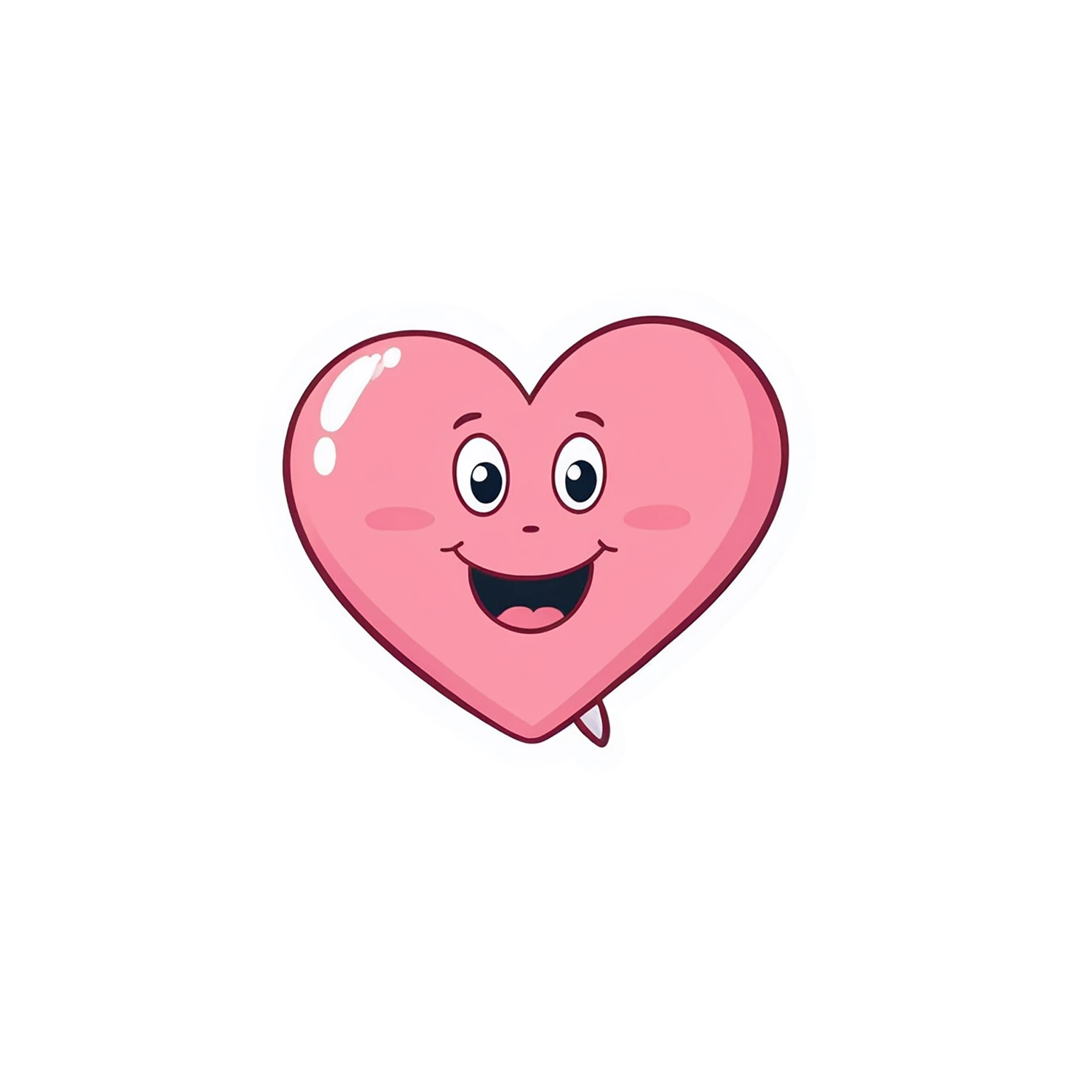 heart cute sticker isolated on transparent background #18586