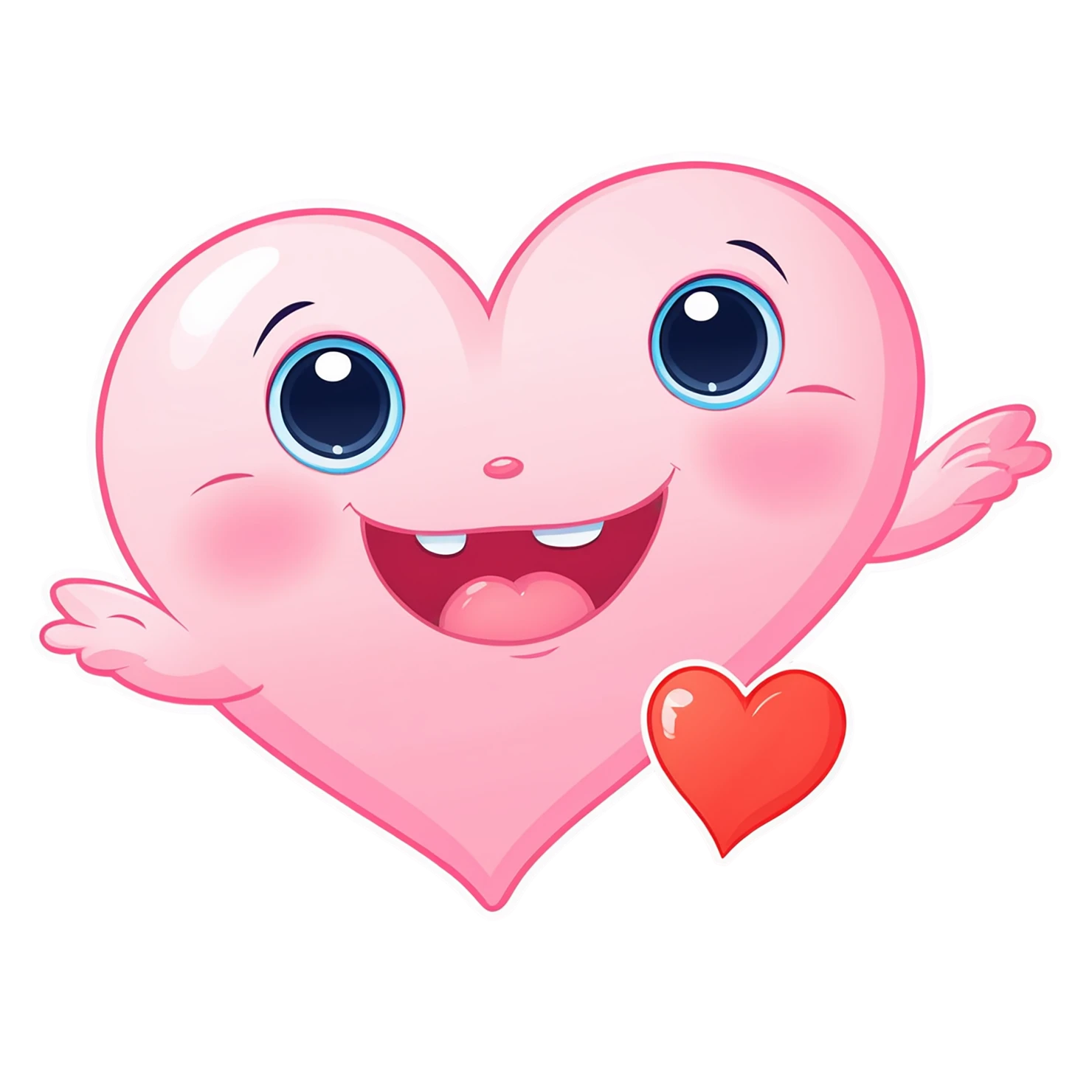 heart cute sticker isolated on transparent background #18590