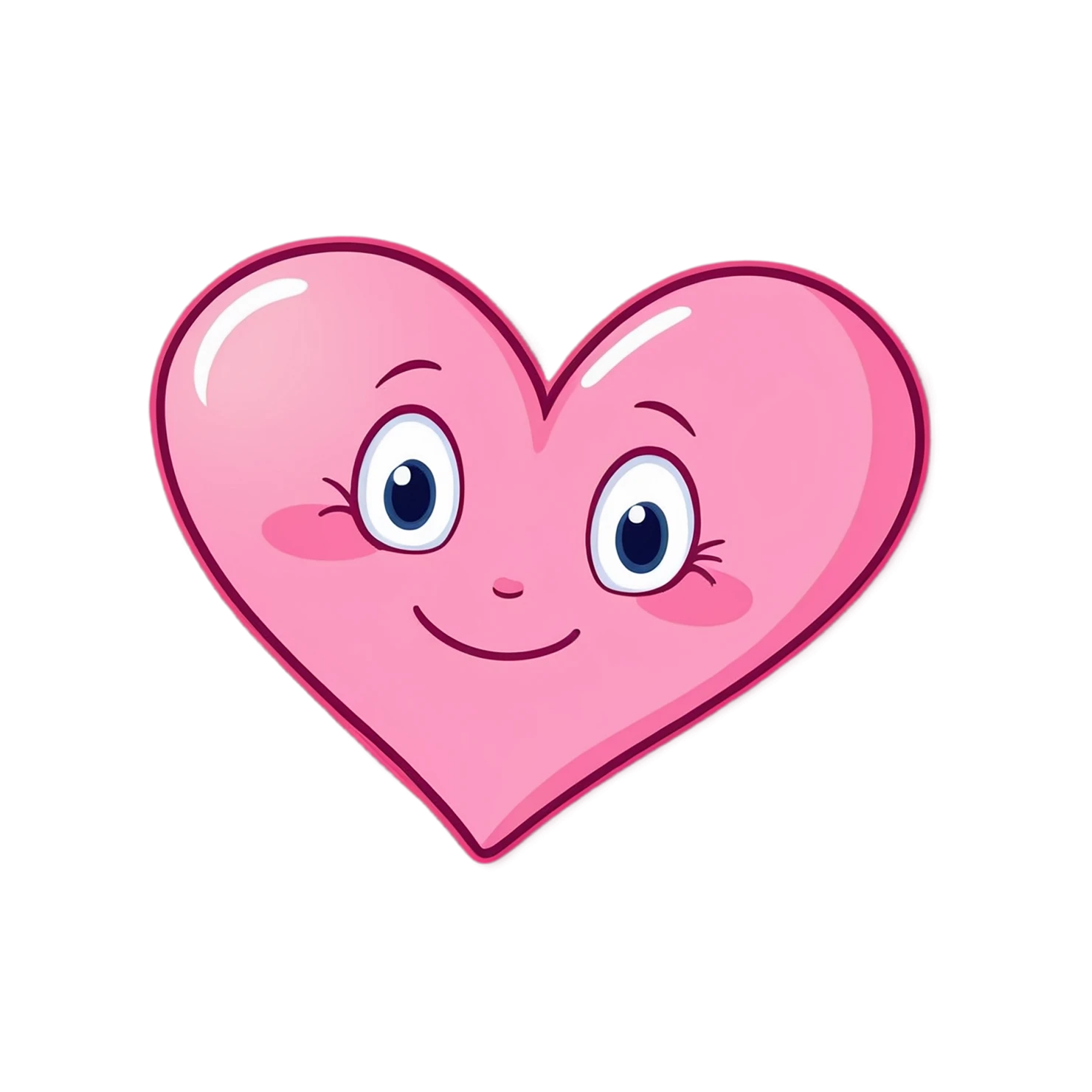 heart cute sticker isolated on transparent background #18602