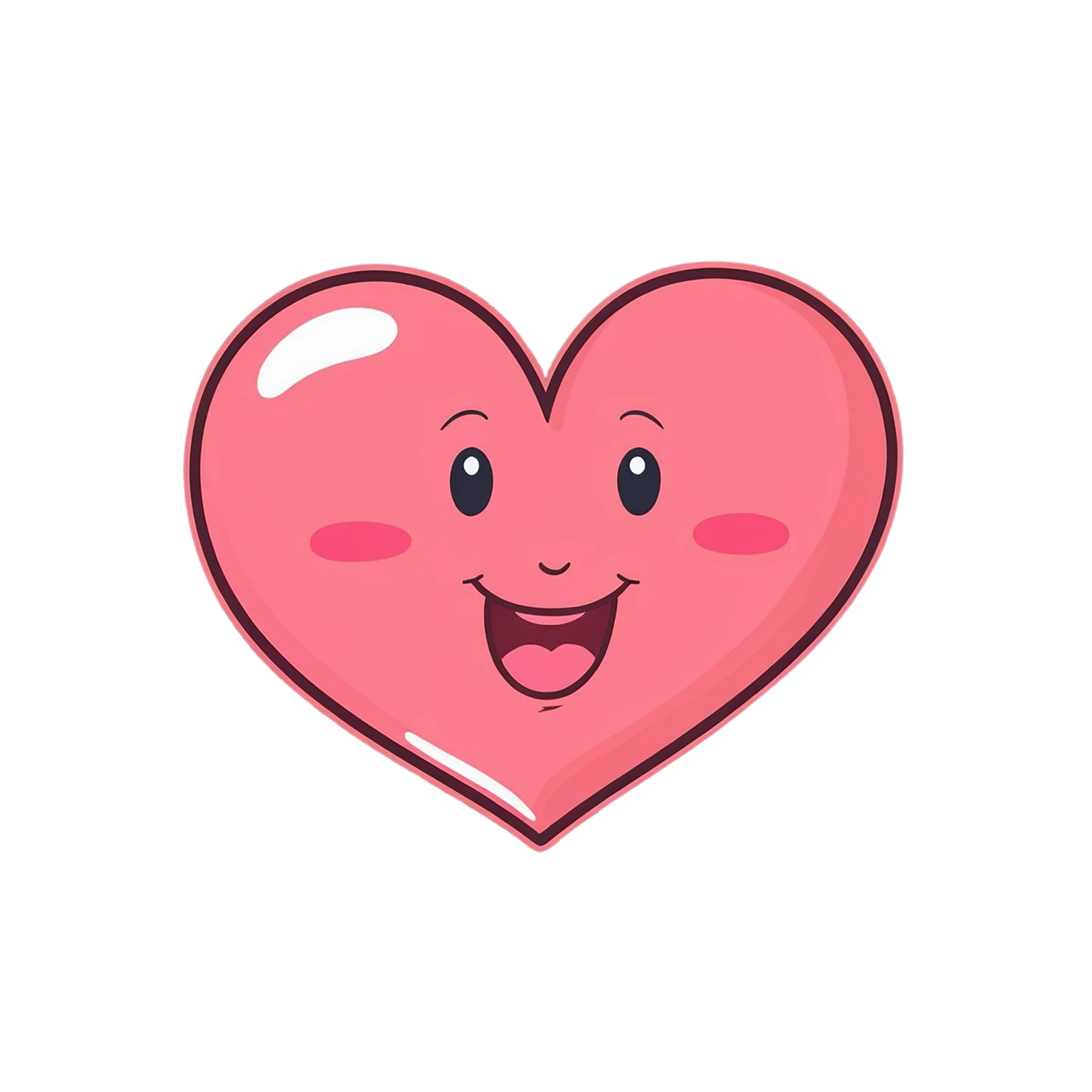 heart cute sticker isolated on transparent background #18605
