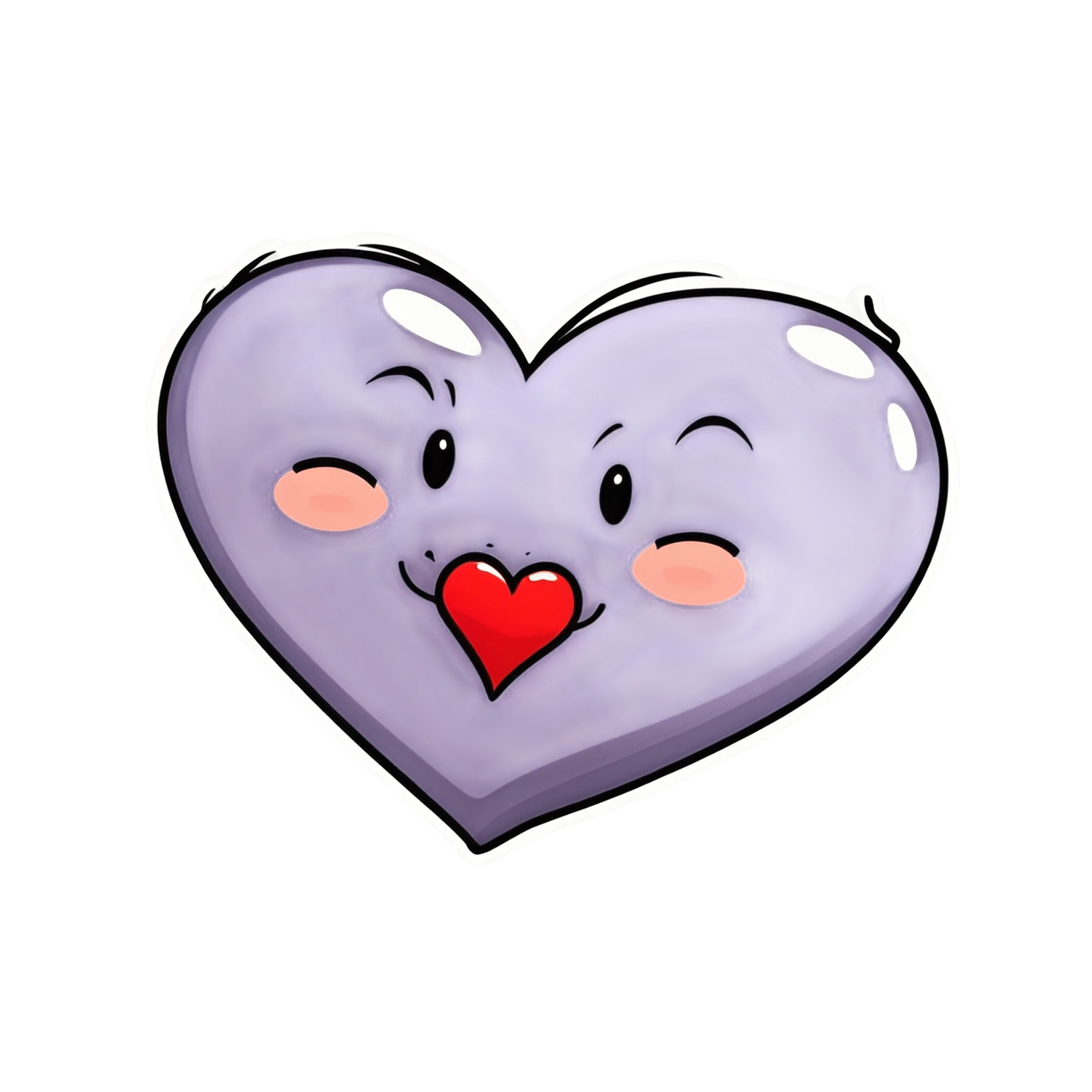heart cute sticker isolated on transparent background #18615