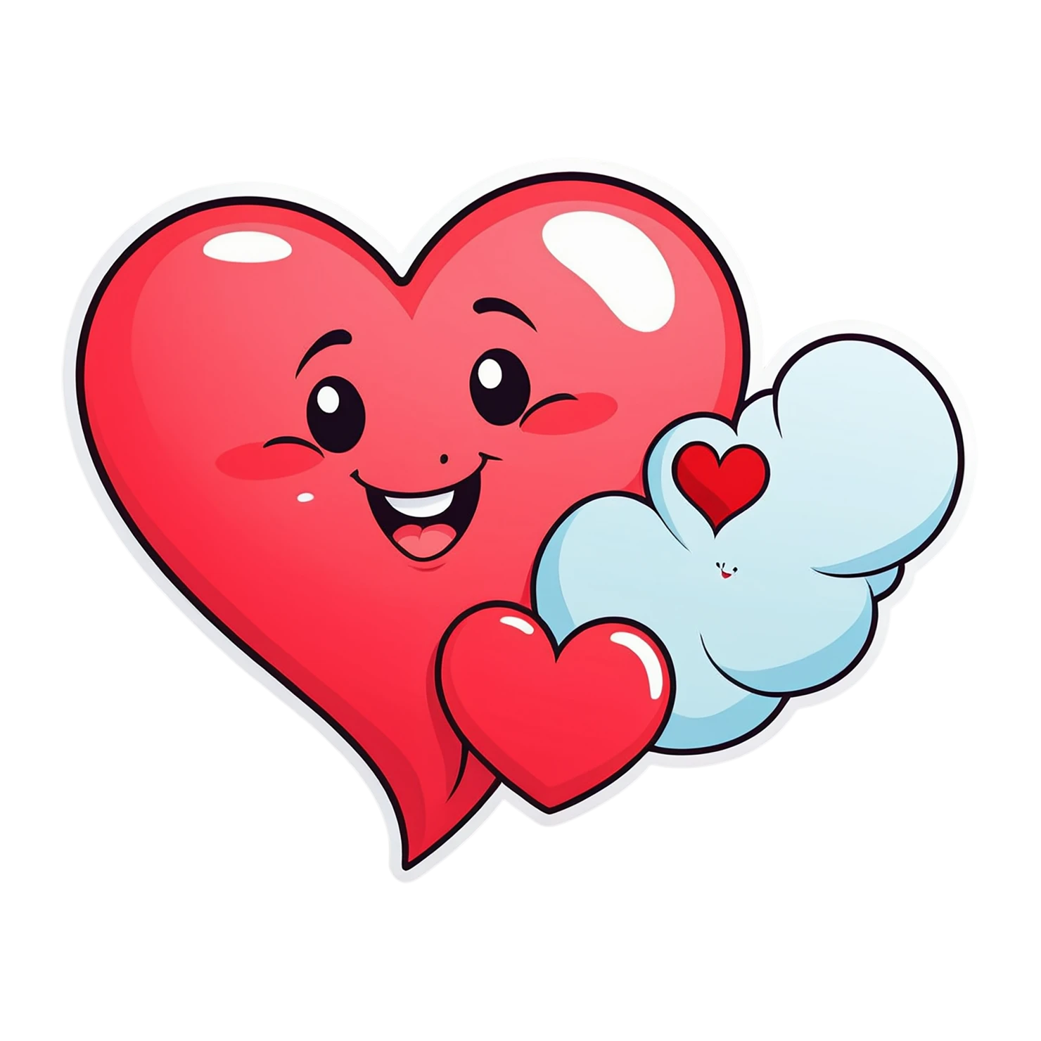 heart cute sticker isolated on transparent background #18619