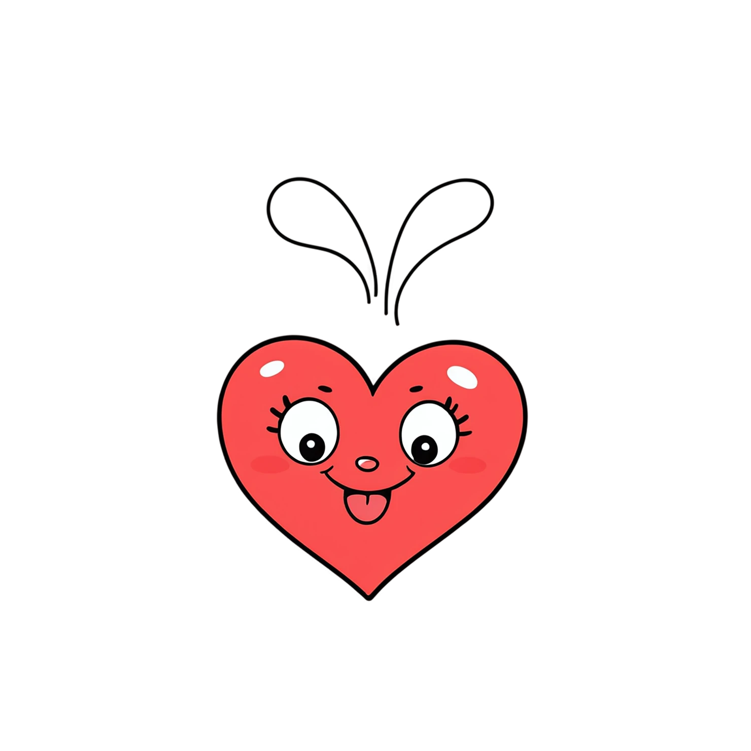 heart cute sticker isolated on transparent background #18627