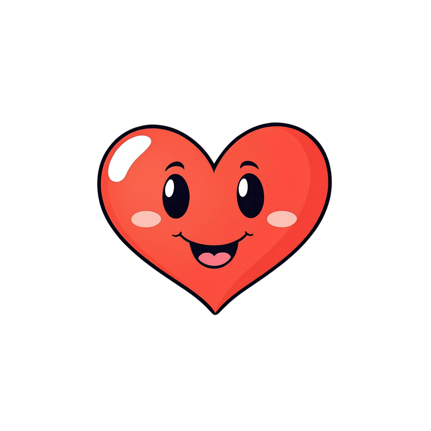 heart cute sticker isolated on transparent background #18646