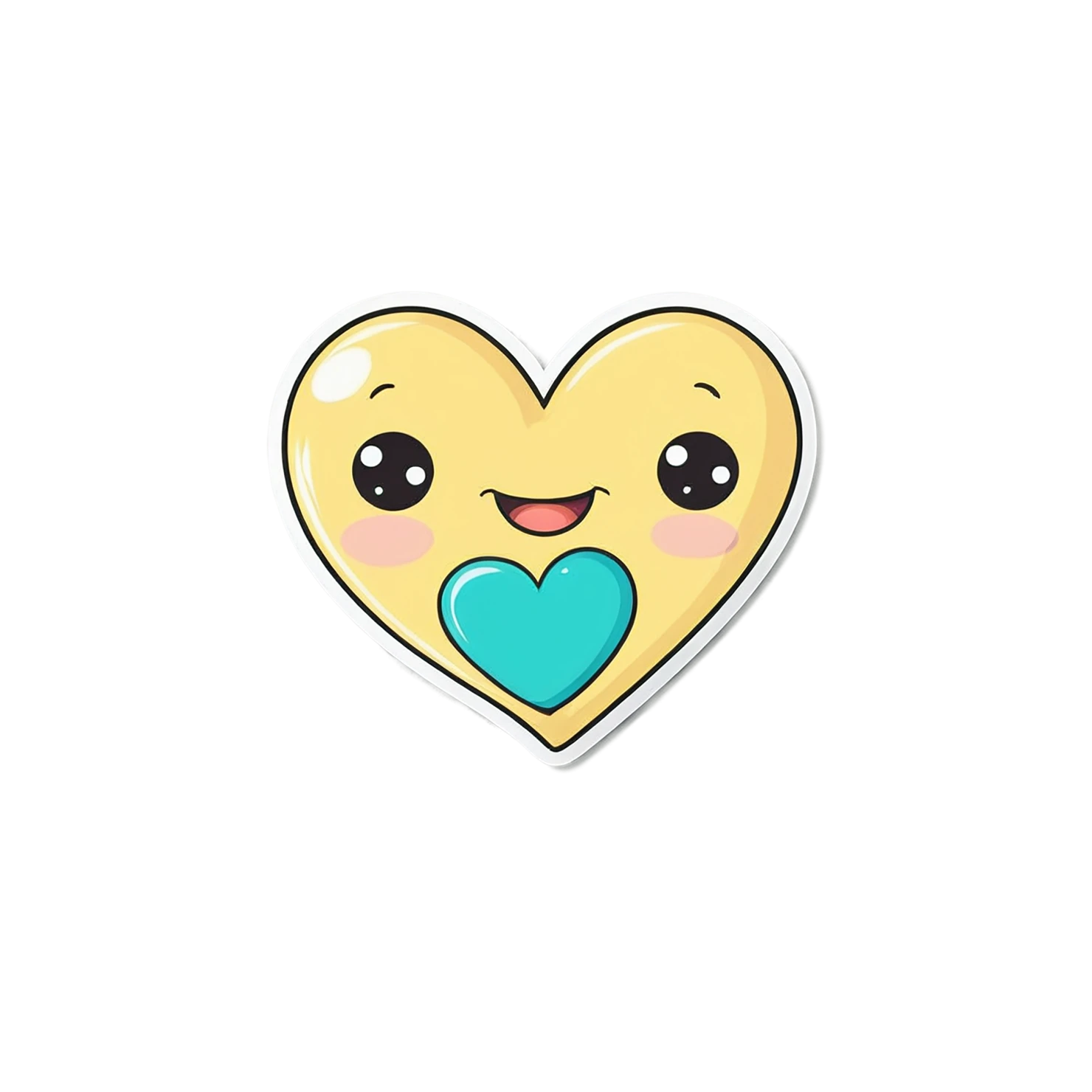 heart cute sticker isolated on transparent background #18647