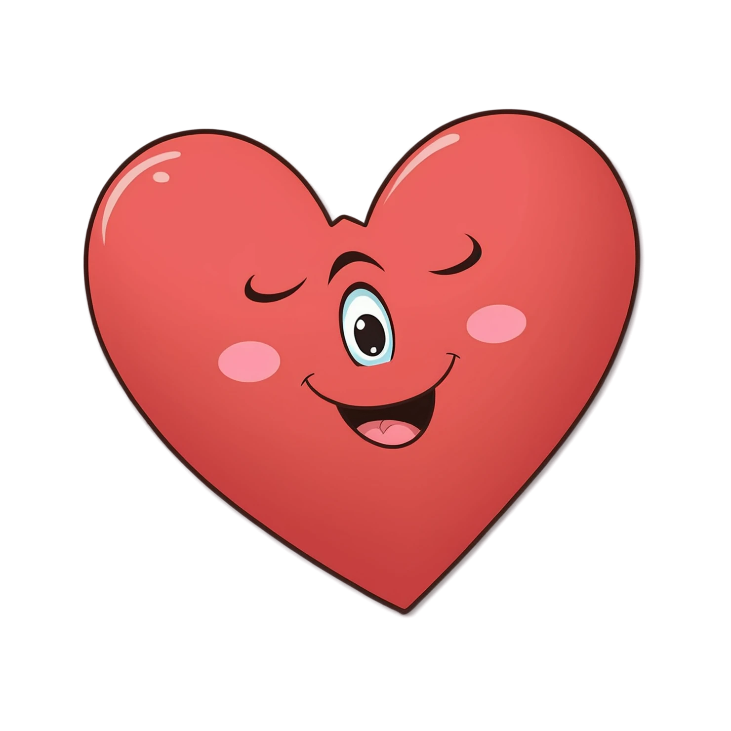 heart cute sticker isolated on transparent background #18666