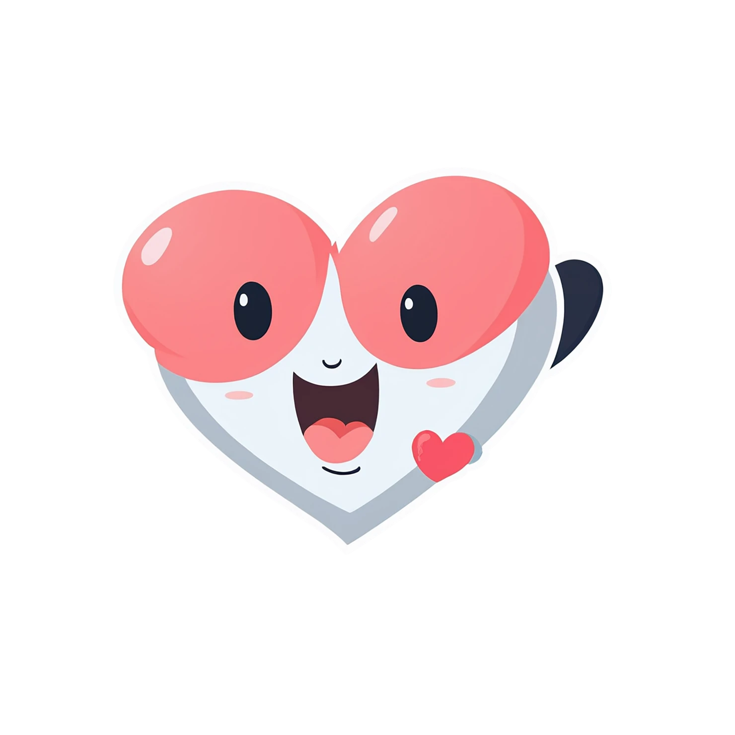 heart cute sticker isolated on transparent background #18687