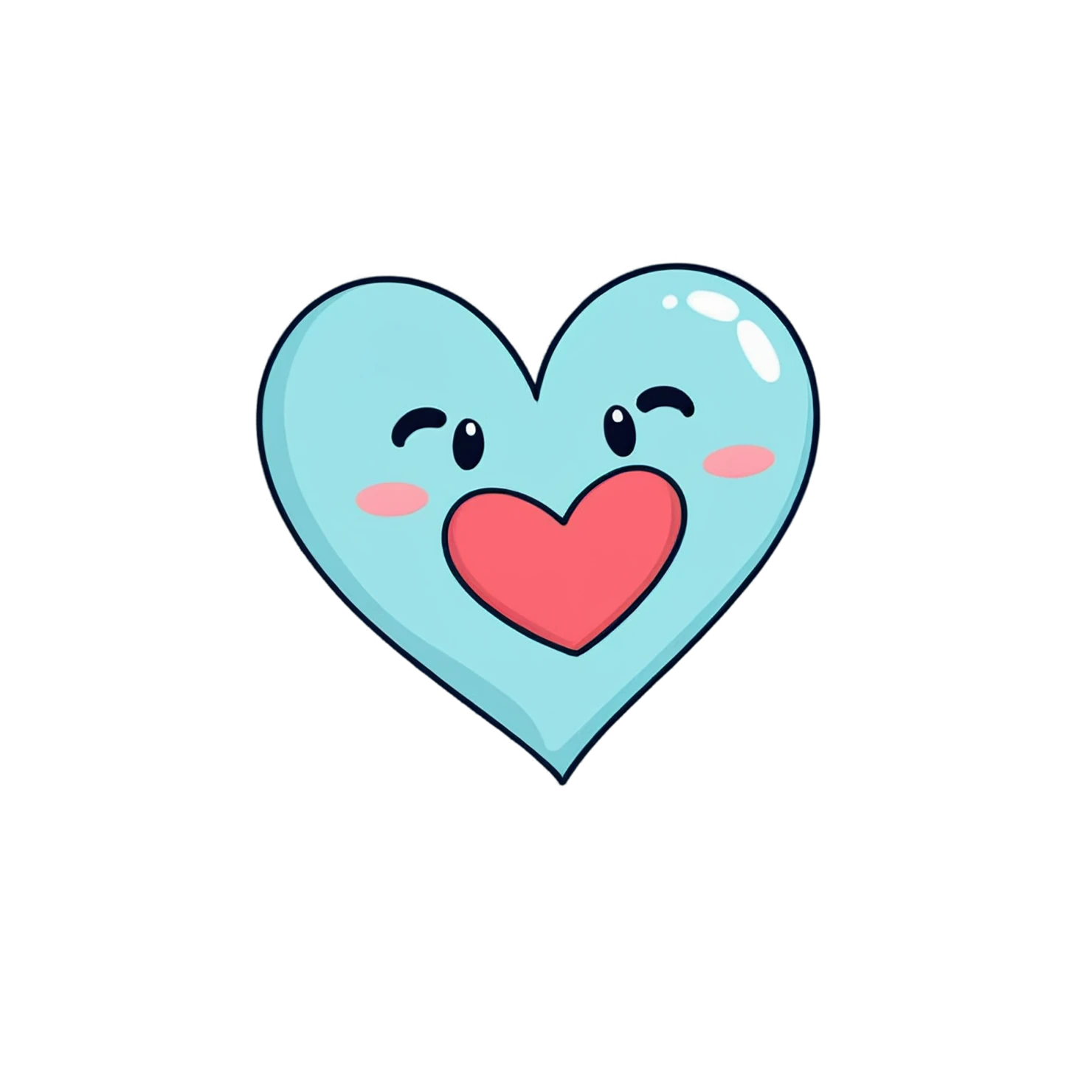 heart cute sticker isolated on transparent background #18688