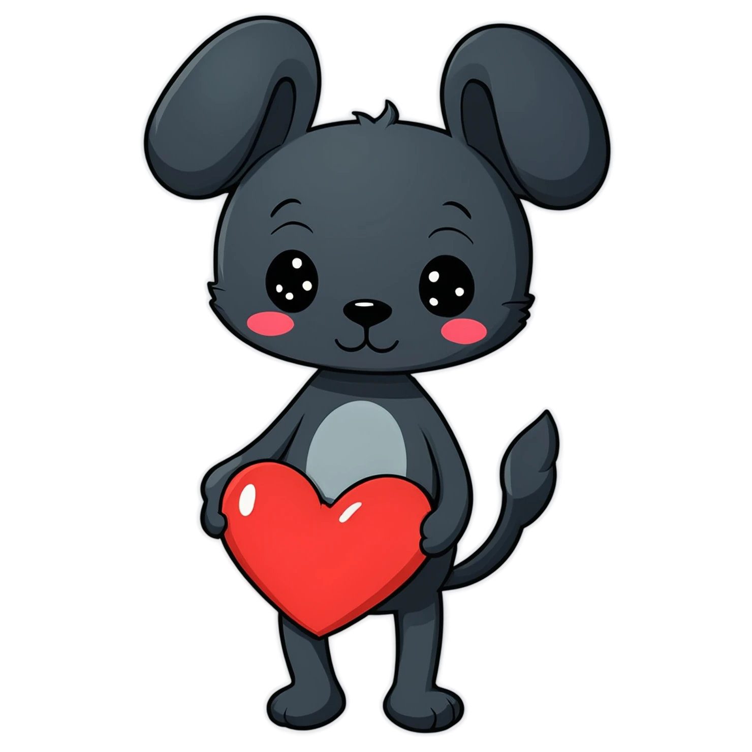 heart cute sticker isolated on transparent background #18696
