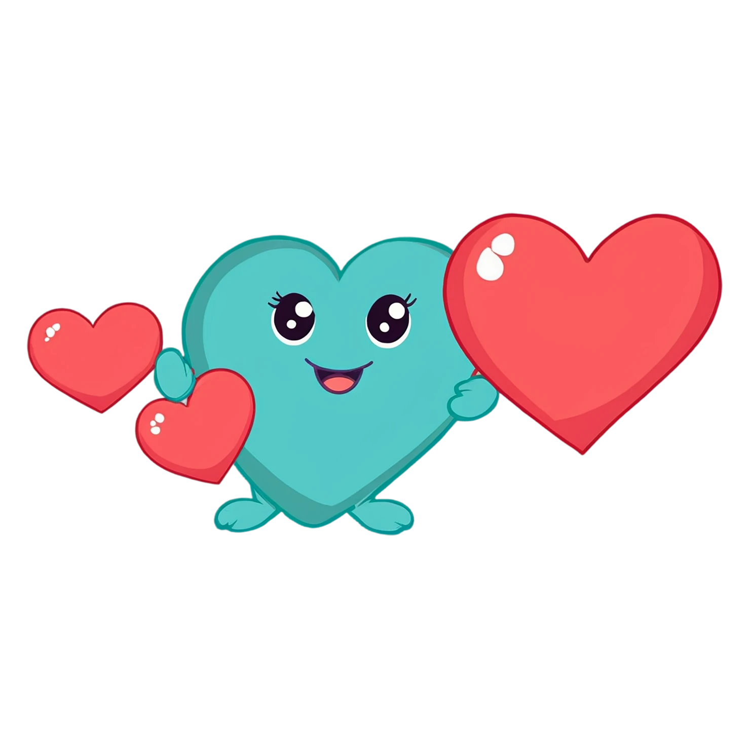 heart cute sticker isolated on transparent background #18701
