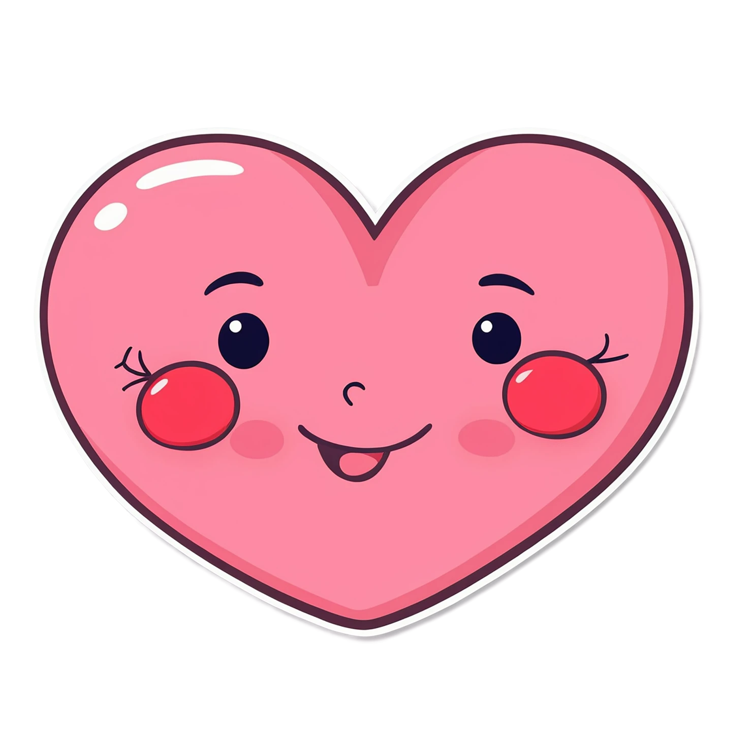 heart cute sticker isolated on transparent background #18707