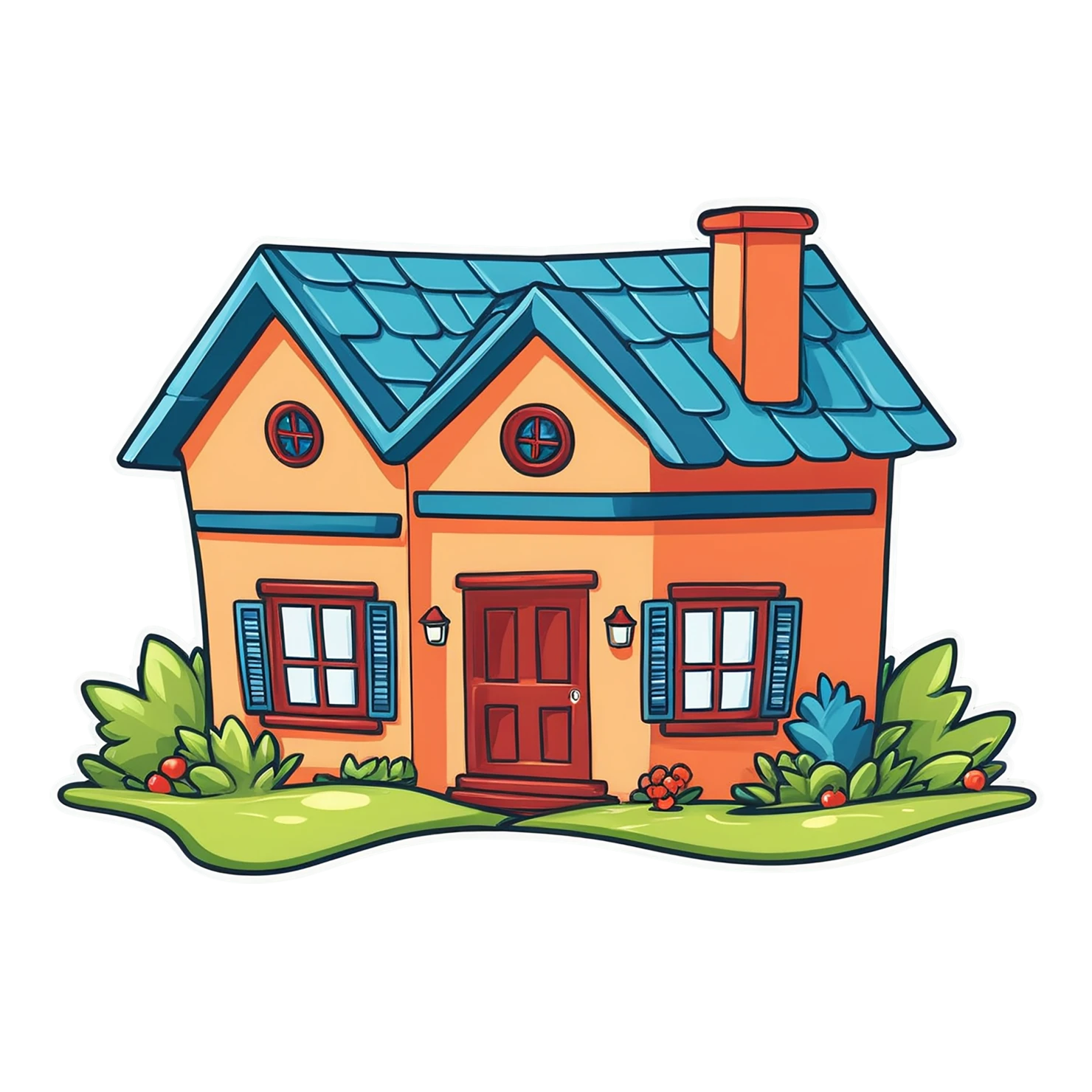 House cute sticker isolated on transparent background #18709