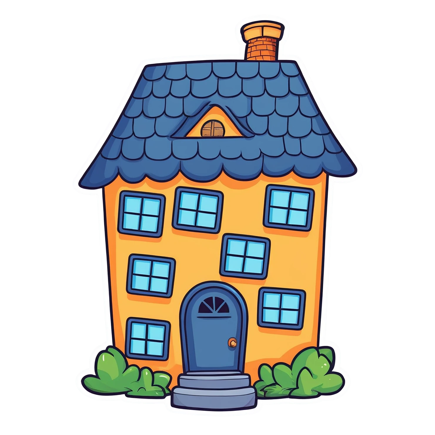House cute sticker isolated on transparent background #18710