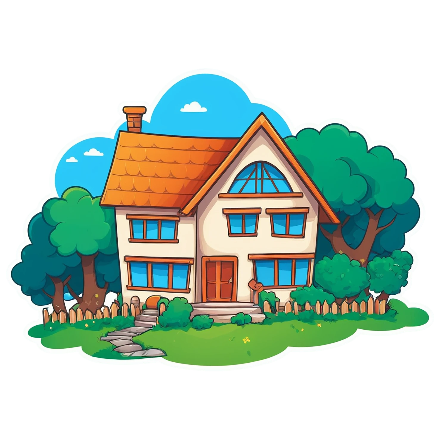 House cute sticker isolated on transparent background #18713
