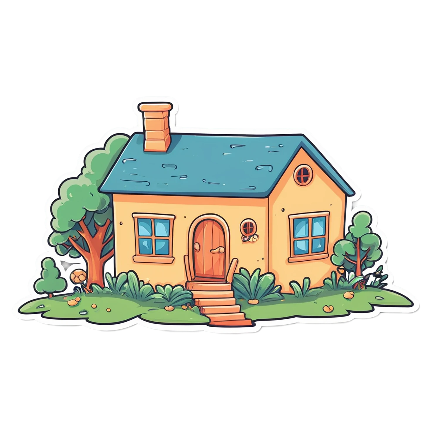 House cute sticker isolated on transparent background #18715