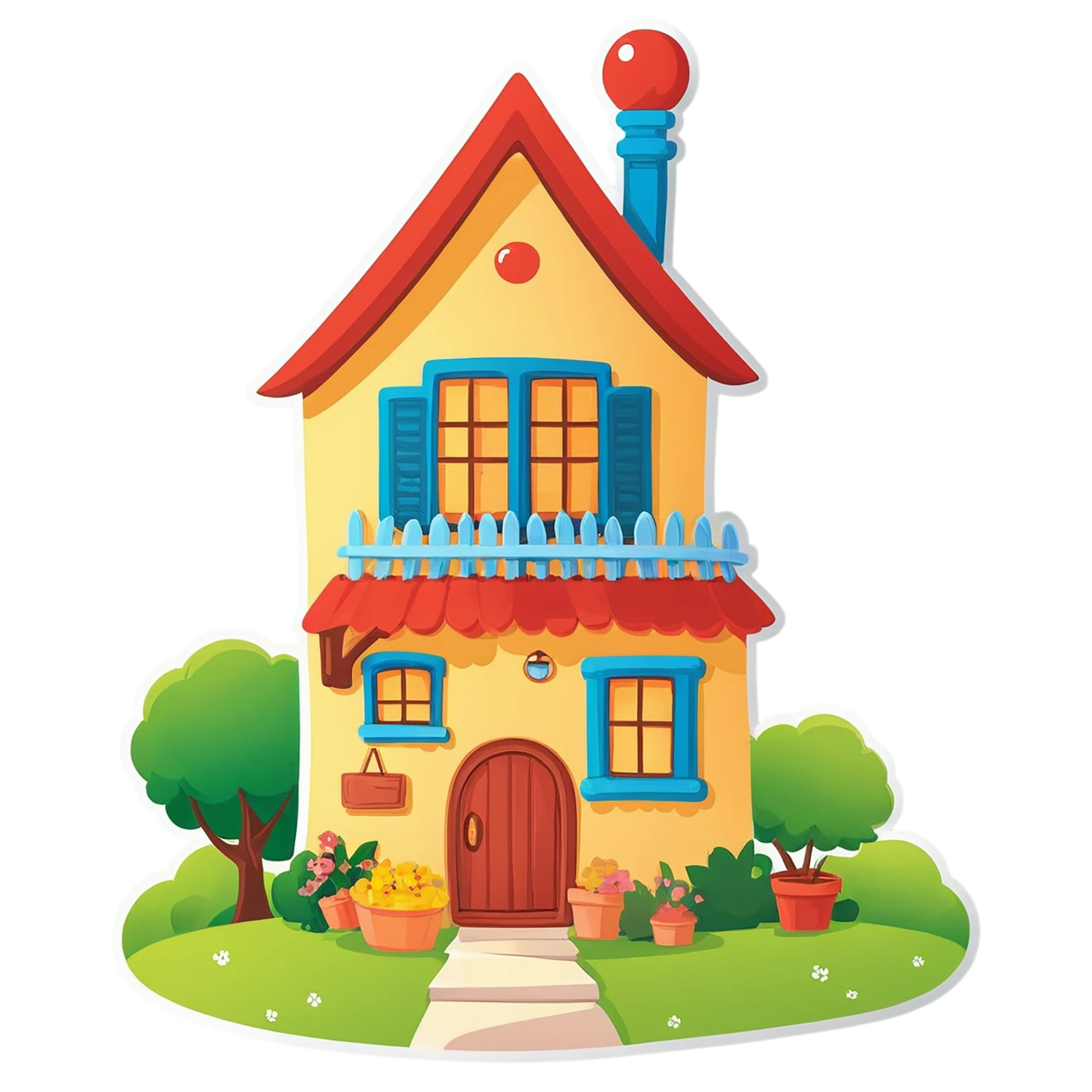 House cute sticker isolated on transparent background #18719