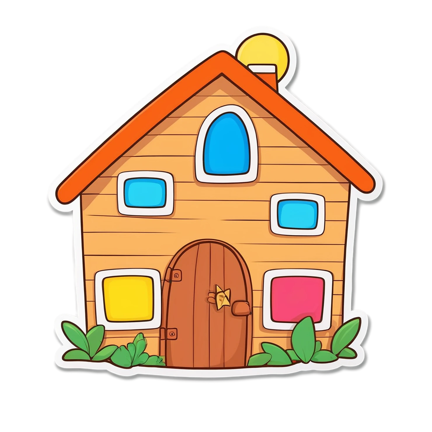 House cute sticker isolated on transparent background #18720