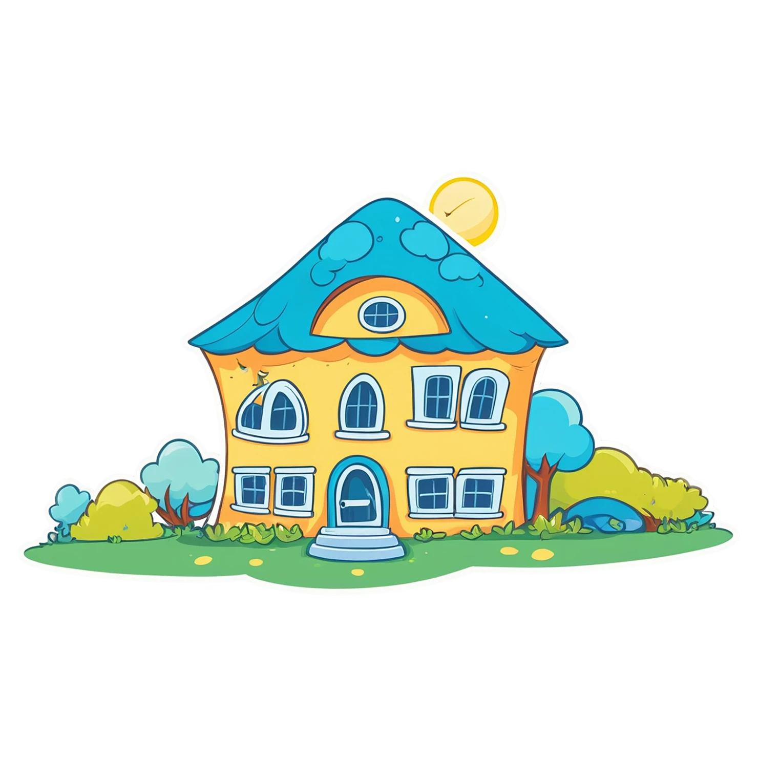 House cute sticker isolated on transparent background #18721