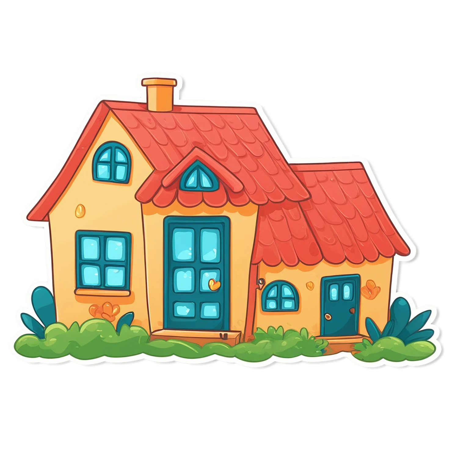 House cute sticker isolated on transparent background #18725