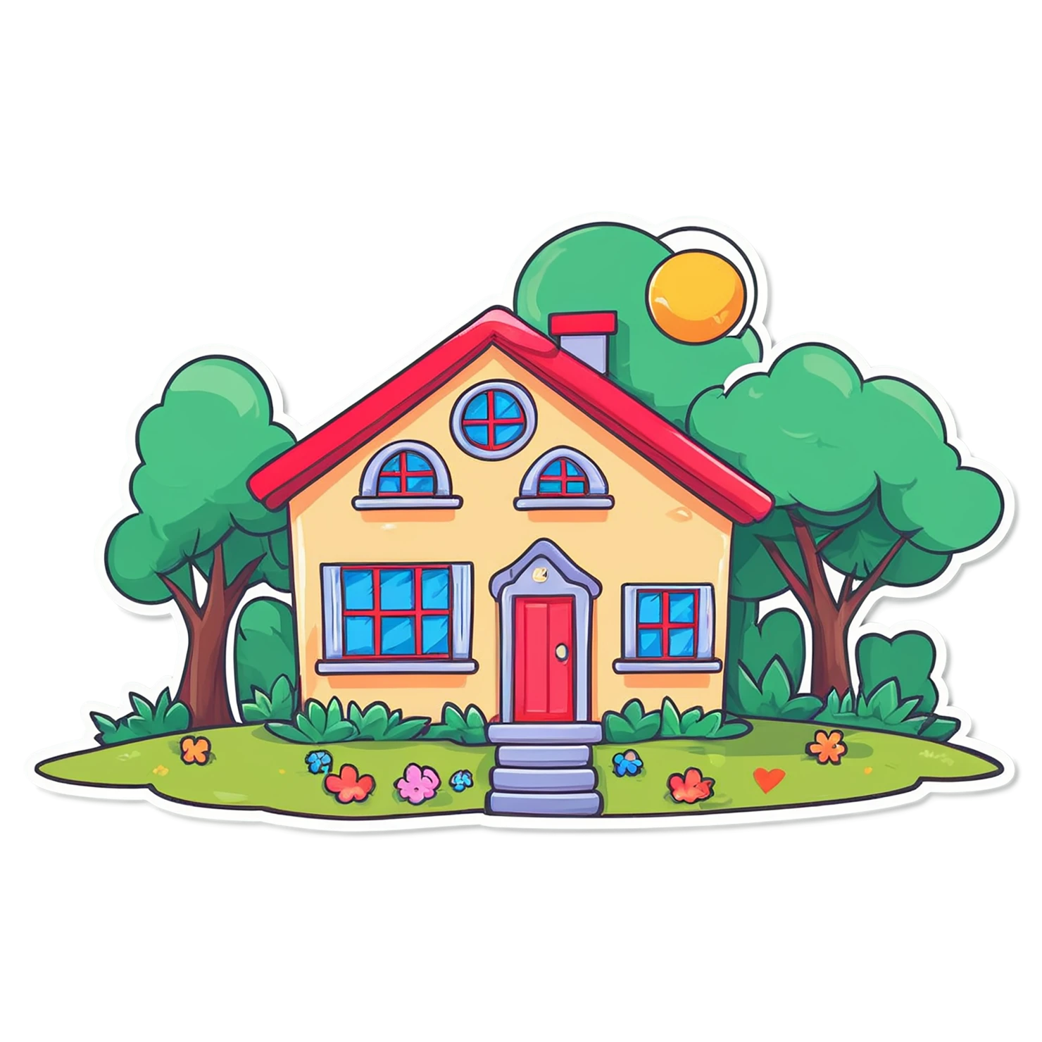 House cute sticker isolated on transparent background #18727