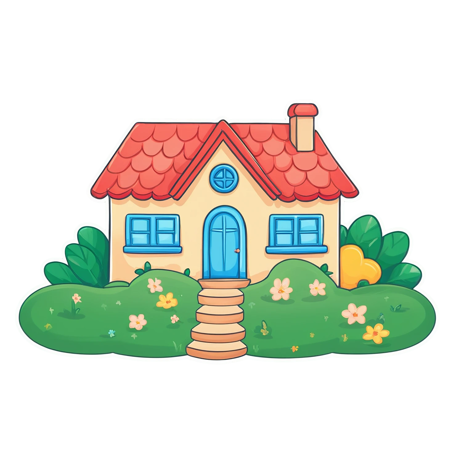 House cute sticker isolated on transparent background #18728