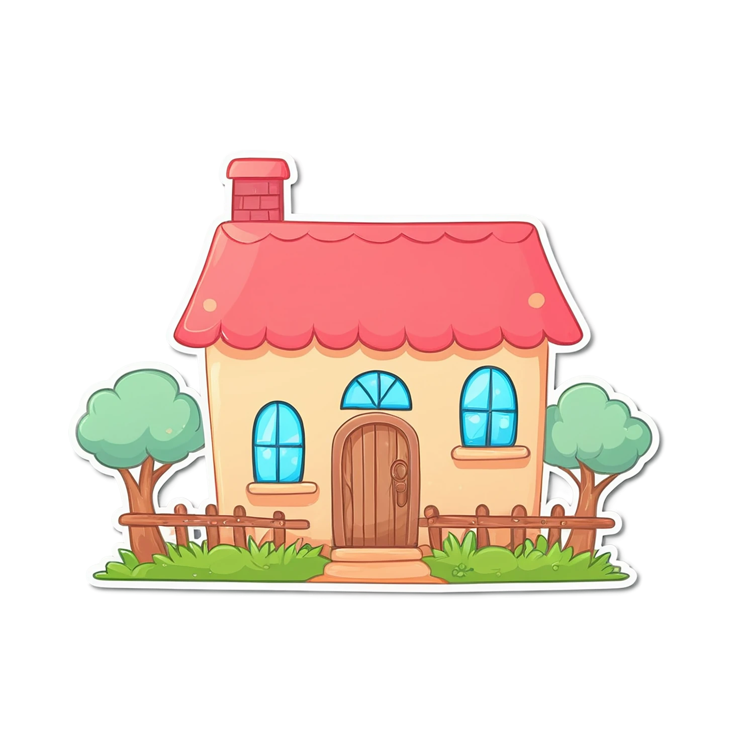House cute sticker isolated on transparent background #18729