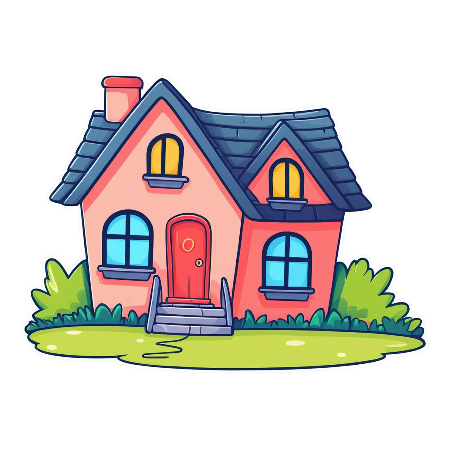 House cute sticker isolated on transparent background #18731