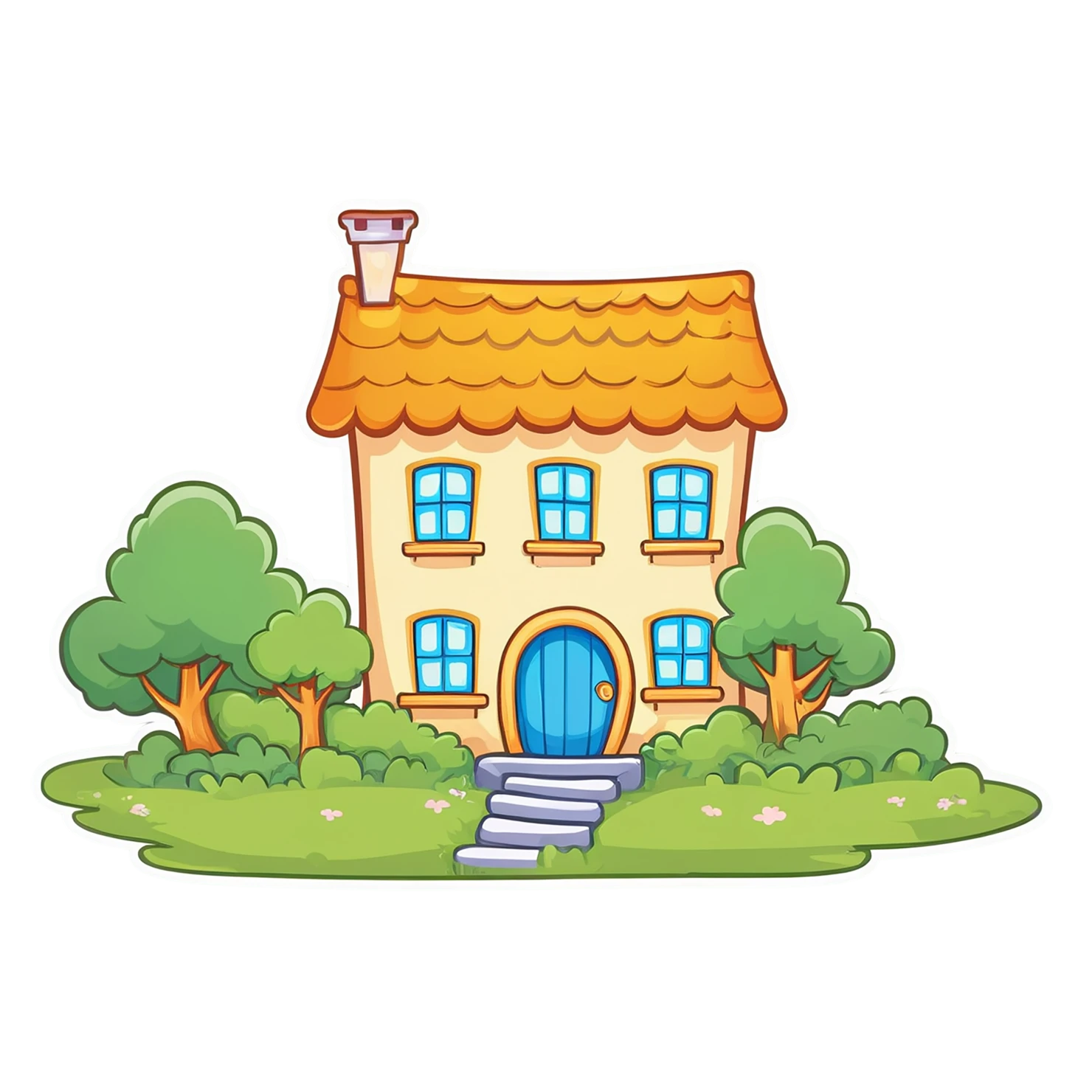 House cute sticker isolated on transparent background #18733