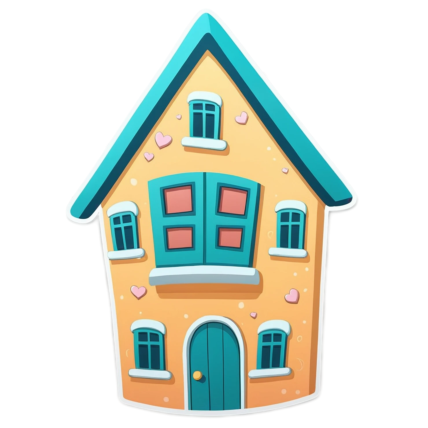 House cute sticker isolated on transparent background #18735