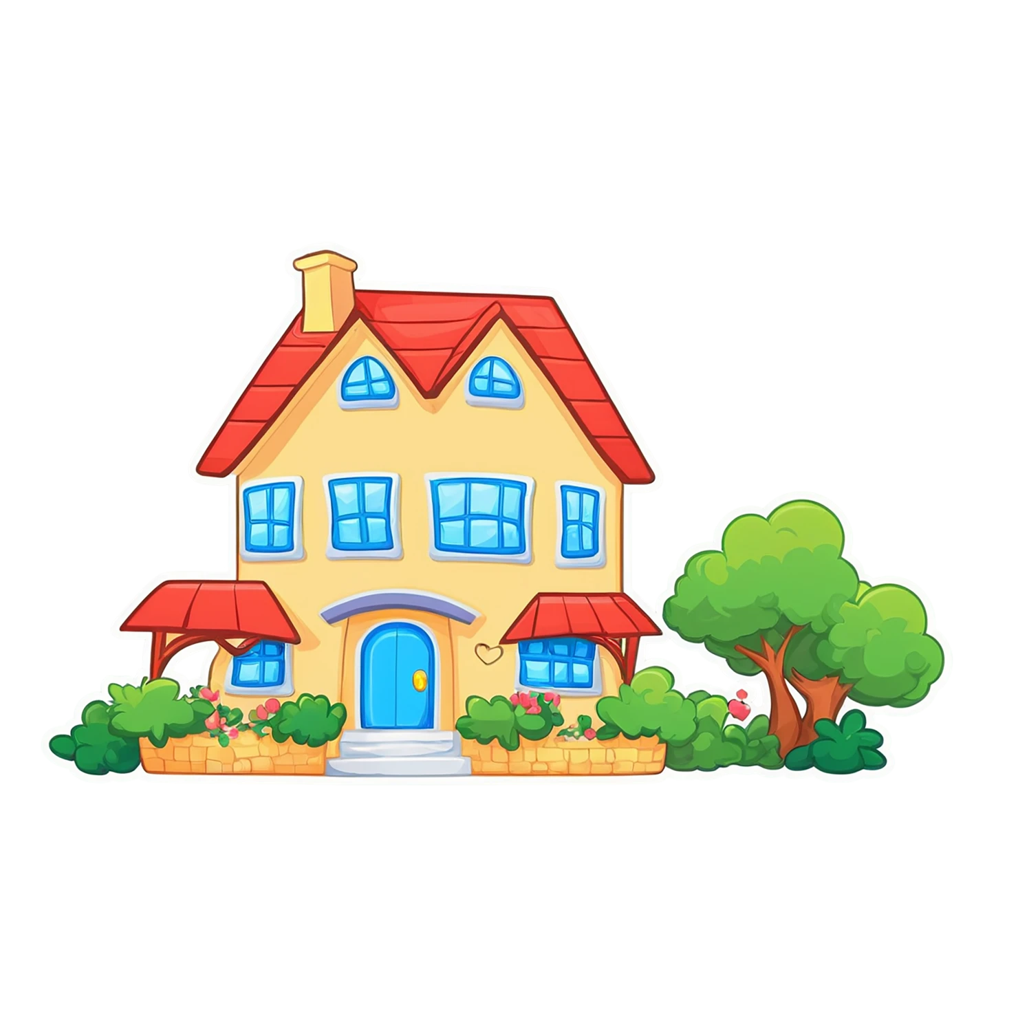 House cute sticker isolated on transparent background #18736