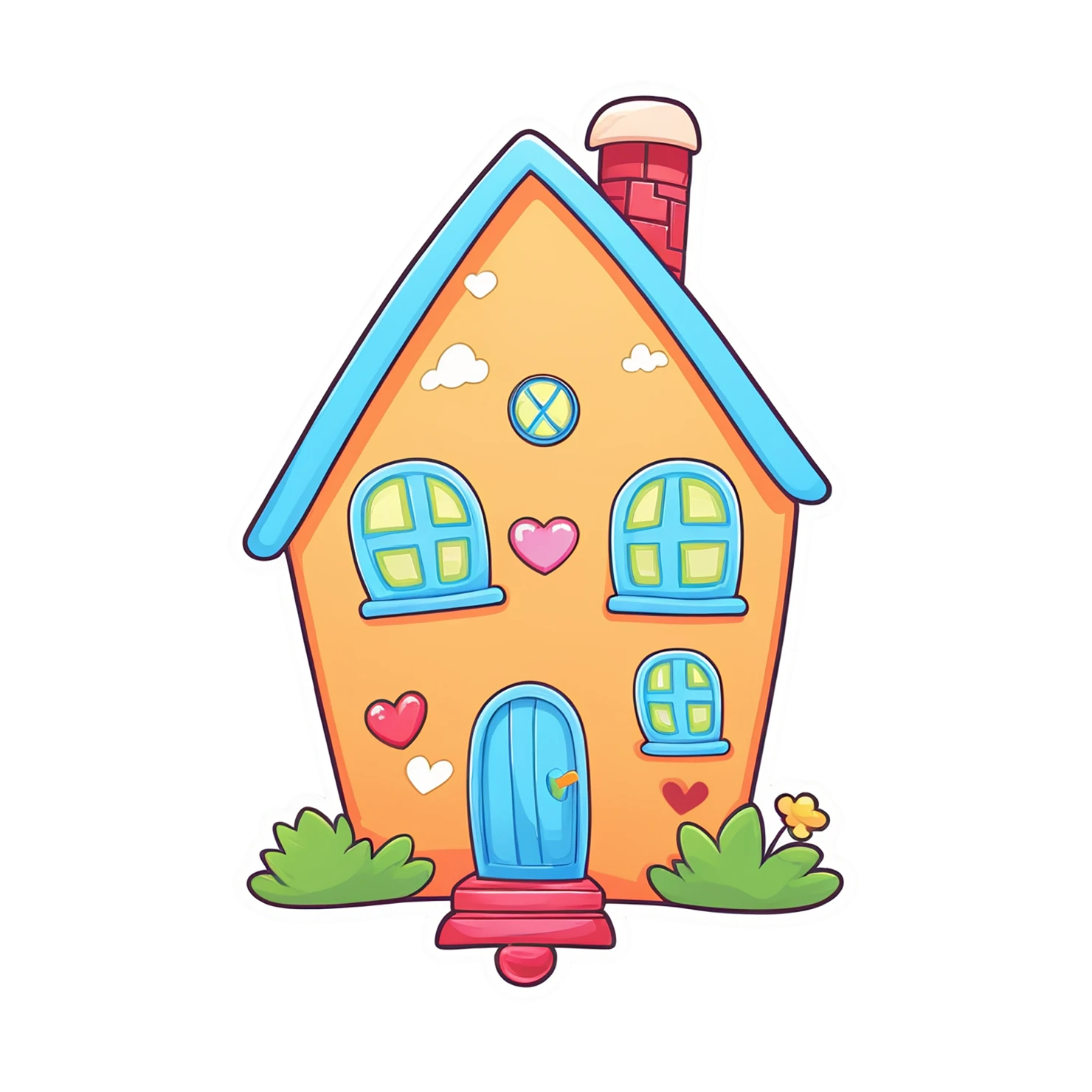 House cute sticker isolated on transparent background #18738