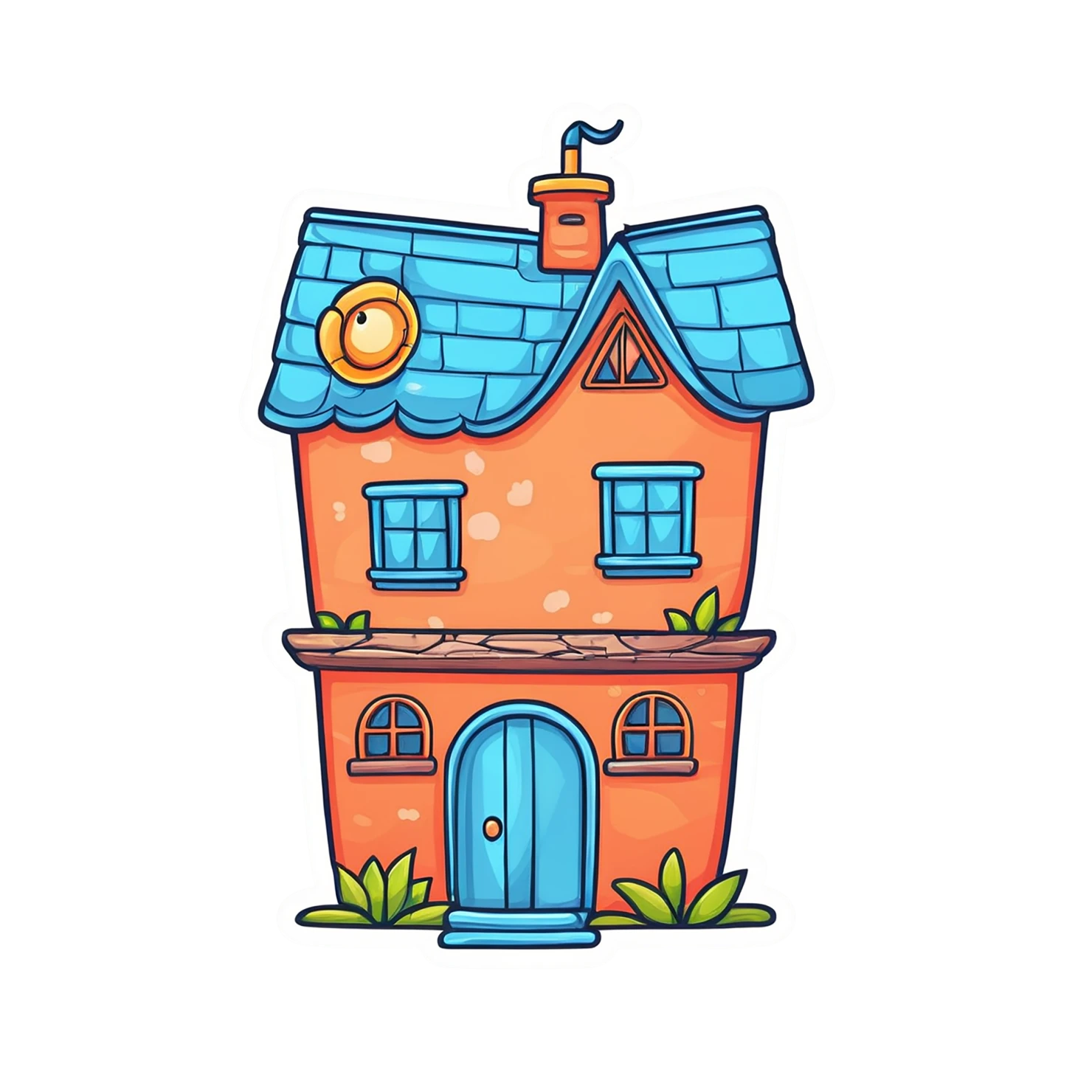 House cute sticker isolated on transparent background #18740