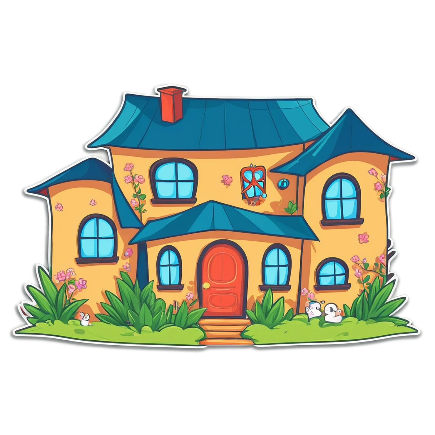 House cute sticker isolated on transparent background #18741