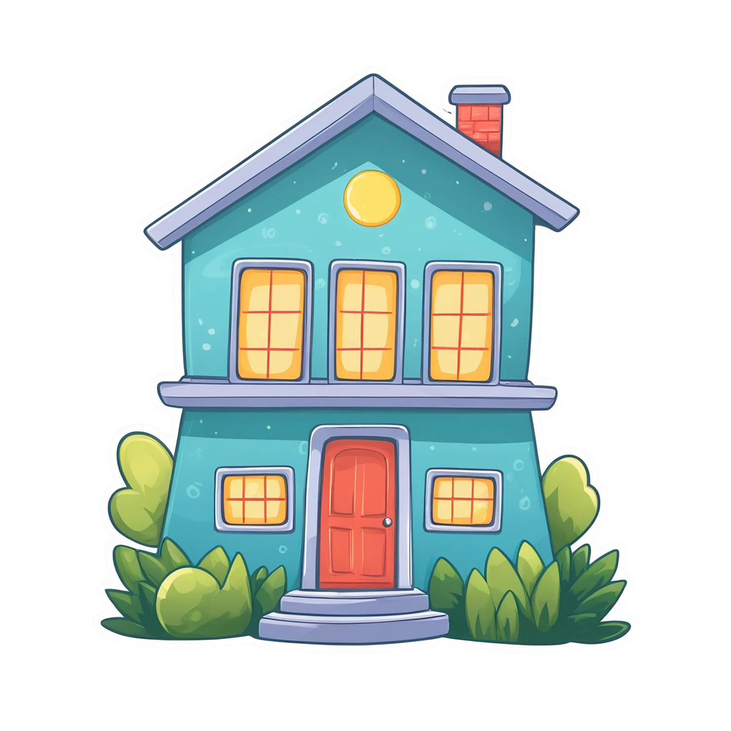 House cute sticker isolated on transparent background #18742
