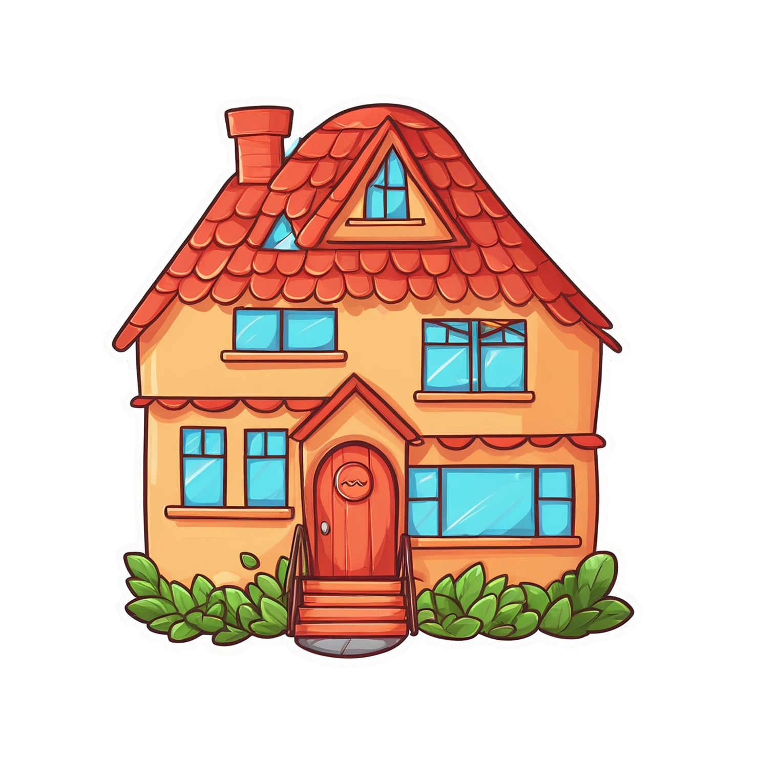 House cute sticker isolated on transparent background #18745