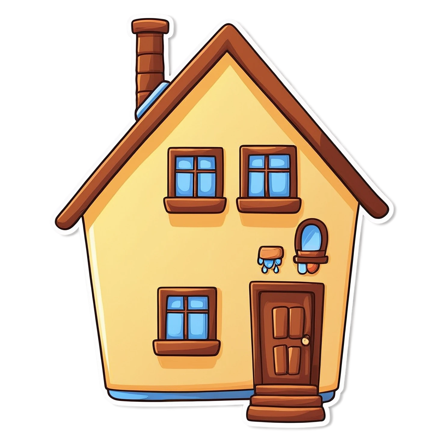 House cute sticker isolated on transparent background #18746