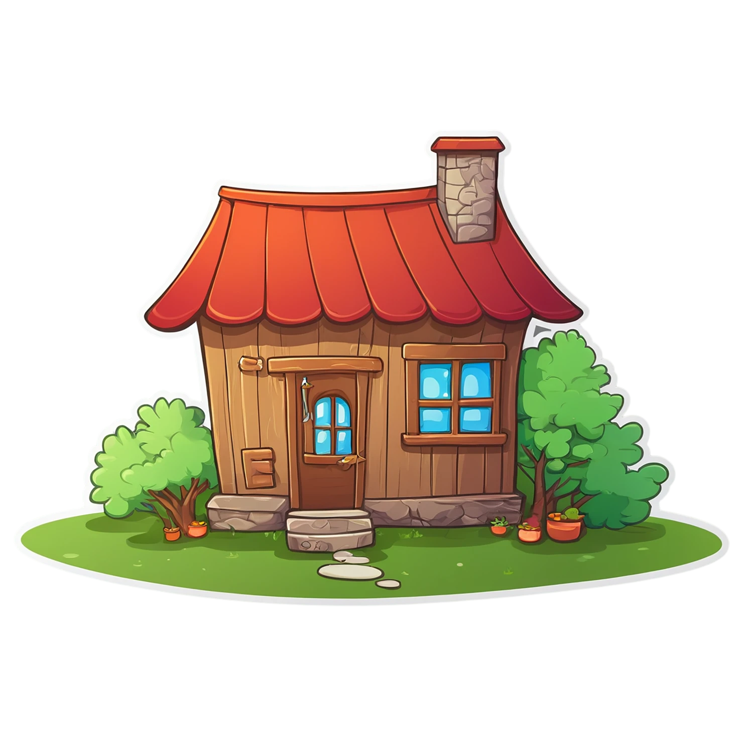 House cute sticker isolated on transparent background #18747