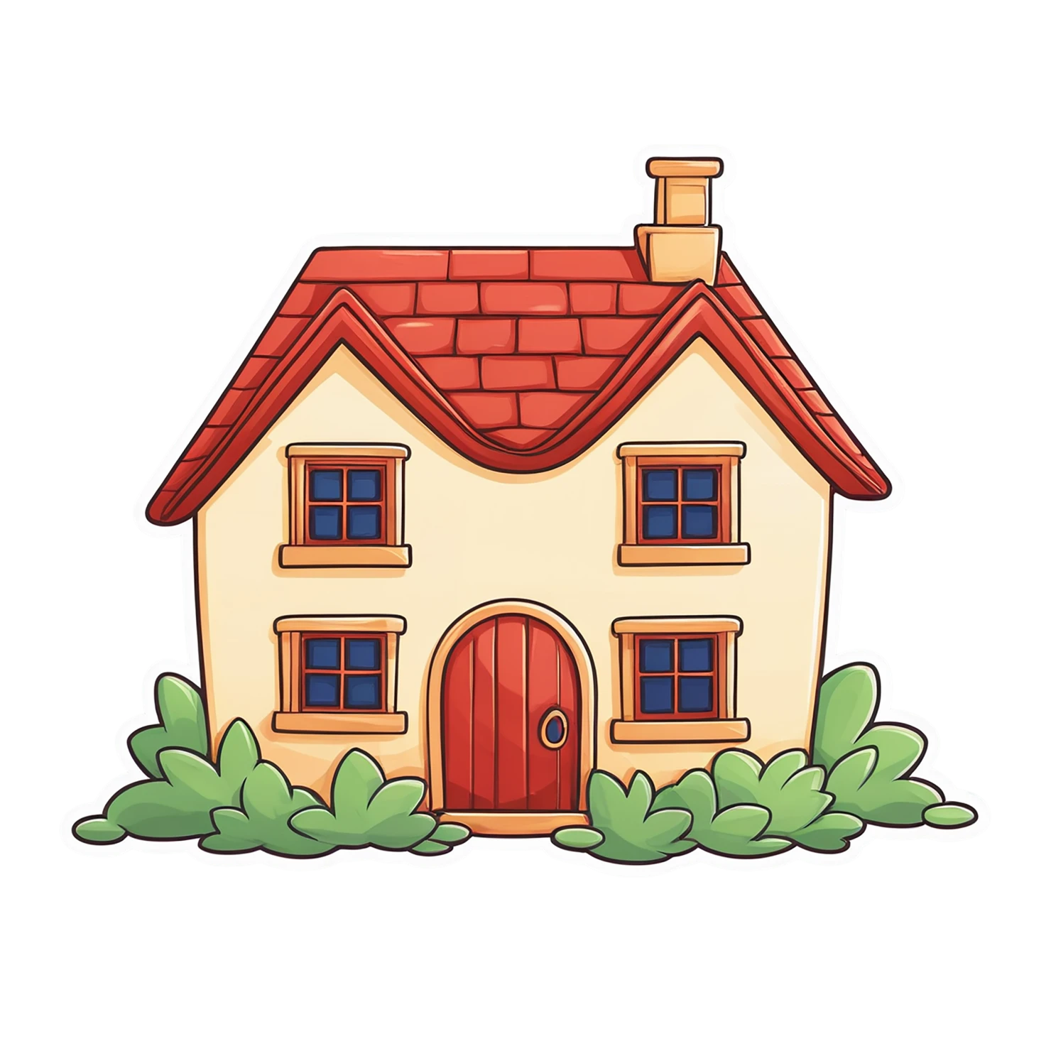 House cute sticker isolated on transparent background #18750